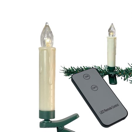 Kabellose LED-Weihnachtsbaumbeleuchtung (10, 20 oder 30 Stück) mit Fernbedienung