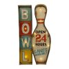 Retro-Schild BOWLING mit Licht